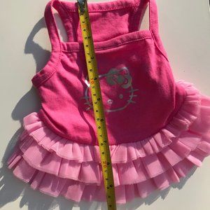 Hello Kitty S dog hot pretty pink100% poly ruffled dress
